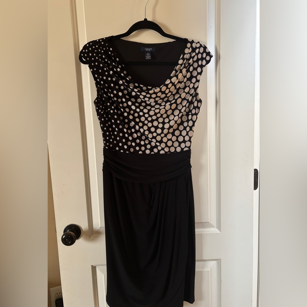 Ladies Chaps Polka Dot Dress